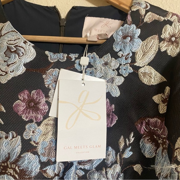 NWT Gal Meets Glam Presley Floral Jacquard Dress - Picture 5 of 5